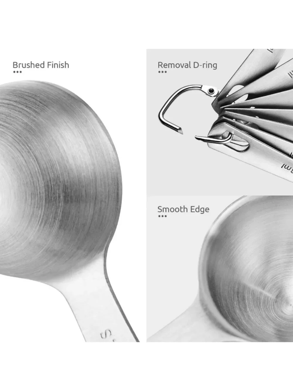 7-Piece Stainless Steel Measuring Spoons Set for Dry & Liquid Ingredients
